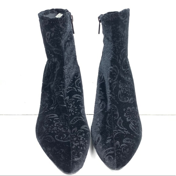 Impo Shoes - IMPO Stretch Crushed Velvet black ankle bootie 9.5